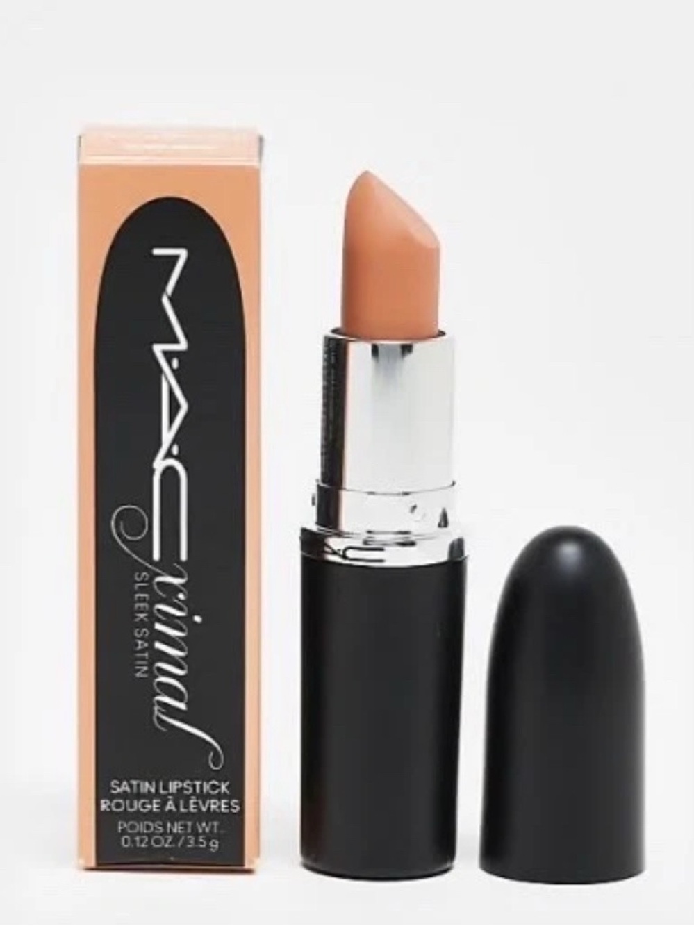 MAC MACXIMAL #837 PEACHSTOCK ~ Sleek Satin Lipstick Full Size 0.12oz/3.5g NEW